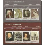 Age of Stuarts and Hanoverians. Two unmounted mint miniature stamp sheet. Good condition. We combine