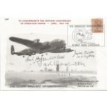 Operation Manna Veterans signed Lancaster Association 40th ann cover. Signed by F/O Frank Hogan