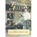 Foster & Allen signed concert flyer. musical duo from Ireland consisting of Mick Foster and Tony