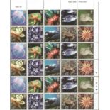 Sea Life 2007 attractive sheet of mint unused stamps with traffic light edge. Has three sets of