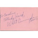 Walter Cunningham Apollo 7 NASA Astronaut signed vintage autograph album page to Caroline, inscribed