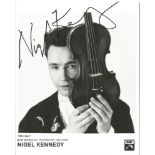 Nigel Kennedy signed 10 x 8 inch b/w photo. English violinist and violist. He made his early