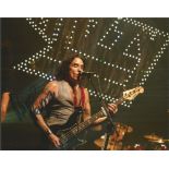 Marco Mendoza from Thin Lizzy signed 10x8 colour photo. Good condition