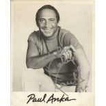 Paul Anka signed 10x8 photo. Canadian-American singer, songwriter, and actor. Anka became famous