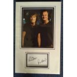 Colin Blunstone, Rod Argent autographed presentation. High quality professionally mounted 28cm x