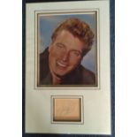 Frank Ifield autographed presentation. High quality professionally mounted 28cm x 50cm display