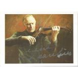 Yehudi Menuhin, Violinist Signed Postcard Photo. Good condition