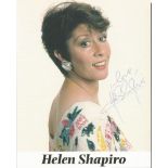 Helen Shapiro signed 10x8 colour photo. English pop singer, jazz singer and actress. She is best