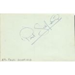 Paul Scofield signed album page. 21 January 1922 - 19 March 2008 was an English actor of stage and