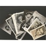 Vintage Entertainment PRINTED Autographs Collection. Over 25 sepia postcards and photos with PRINTED