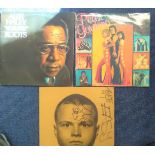 Assorted record signed collection. Includes 45 rpm signed on sleeve by Beryl Johnson, 33rpm record