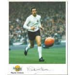 Martin Chivers signed 10 x 8 autographed editions football photo with career biography on reverse.