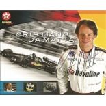 Cristiano Da Matta and Christain Fittipaldi signed 8x10 colour photos. Information on reverse.