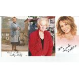 Kathy Staff, Amanda Holden and Liz Smith signed small colour photos. Good Condition. All signed