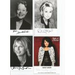 Female TV/film collection. 7 photos. Signed by Annette Crosbie, Felicity Kendall, Jennifer Saunders,