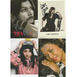 Music signed collection. 11 small photos signed by David Essex, Rea Garvey, Caro Emerald, Lucy