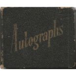 Small autograph book signed sports. Dated 1958, about 40 autographs including Bert Trautmann