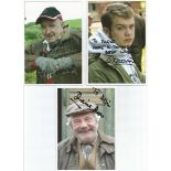 Green Green Grass TV actors signed collection. 3 photos signed by David Ross, Alan David and Jack