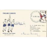 Sir Stanley Matthews and Tom Finney signed 1966 England Winners FDC with neat typed address,