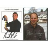 Rowing signed photo collection. 2 photos signed by Sir Matthew Pinsent and Sir Steve Redgrave.