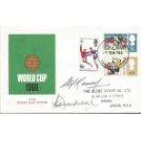 Bobby Moore and Sir Alf Ramsey signed 1966 England World Cup FDC with London FDI postmark. Good