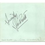 John Rostill autograph album page. He was a bassist and songwriter who became a star as a member