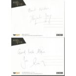 Robin Hood signed 6 x 4 inch colour postcards. Signed by Anjali Jay, Lucy Griffiths, Joe Armstrong