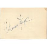 Danny Kaye signed large 6 x 4 inch autograph album page. Good Condition. All signed items come