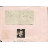 David Niven actor Pink Panther signed autograph album page. Good Condition. All signed items come