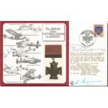 Pat Porteous VC and Rod Learoyd VC signed Victoria Cross DM Medal cover. Flown by VC10 cover and