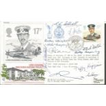 Ten WW2 aces and DFM winners signed 1987 Lord Dowding Sheltered Housing Appeal cover RAFAC29.