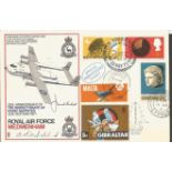 Multisigned RAF Medmenham cover. Comm 25th ann The Radio Inspectorate Services Flown from UK to