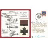 Keith Payne VC signed Victoria Cross DM Medal cover. Flown by VC10 cover and also signed by pilot Wg