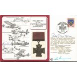 Phillip Gardner VC, Bill Reid VC signed Victoria Cross DM Medal cover. Flown by VC10 cover and