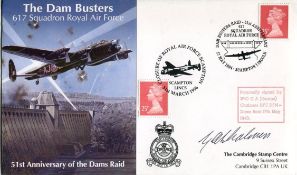 THE DAMBUSTERS 51st anniversary of the Dambusters Raid cover signed by George Chalmers DFC,