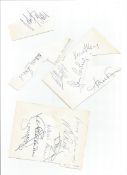 Man United 1960s autographs ten signatures on four irregularly cut pages. Will need some research,