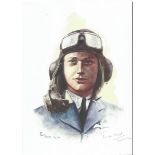 Plt/Off Tom Neil WW2 RAF Battle of Britain Pilot signed colour print 12 x 8 inch signed in Pencil.