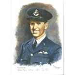 Plt/Off Robert Foster WW2 RAF Battle of Britain Pilot signed colour print 12 x 8 inch signed in