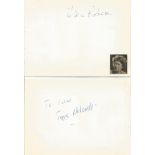 Flora Robson and Peggy Ashcroft signed album pages