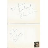 Richard Chamberlain and Anthony Francis signed album pages