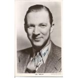 Lee Tracy signed vintage photo postcard