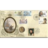 John Cabot 500th ann Benham official coin FDC PNC C97/09. 1997 cover with GB, Isle of Man &