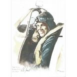 Plt/Off Richard Jones WW2 RAF Battle of Britain Pilot signed colour print 12 x 8 inch signed in