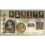 Anne Stallybrass signed Tudors 1997 Benham Coin official FDC PNC C97/06. Full set GB stamps