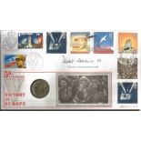 Tasker Watkins VC signed 50th ann Benham Official Coin FDC PNC. Tasker Watkins VC signed 1995