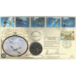 AVM Johnnie Johnson DSO DFC, top WW2 fighter ace signed Architects of the Air Benham official FDC