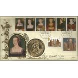 Dorothy Tutin signed Tudors 1997 Benham Coin official FDC PNC C97/06. Full set GB stamps Hever