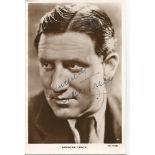 Spencer Tracy signed vintage postcard.