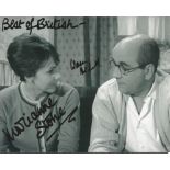 Warren Mitchell and Marianne Stone signed 10x8 b/w photo good condition All items come with a