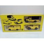 Automobile Association AA Collection from 50s Lleida. Three 1:43 die cast models, Austin A40 Van,